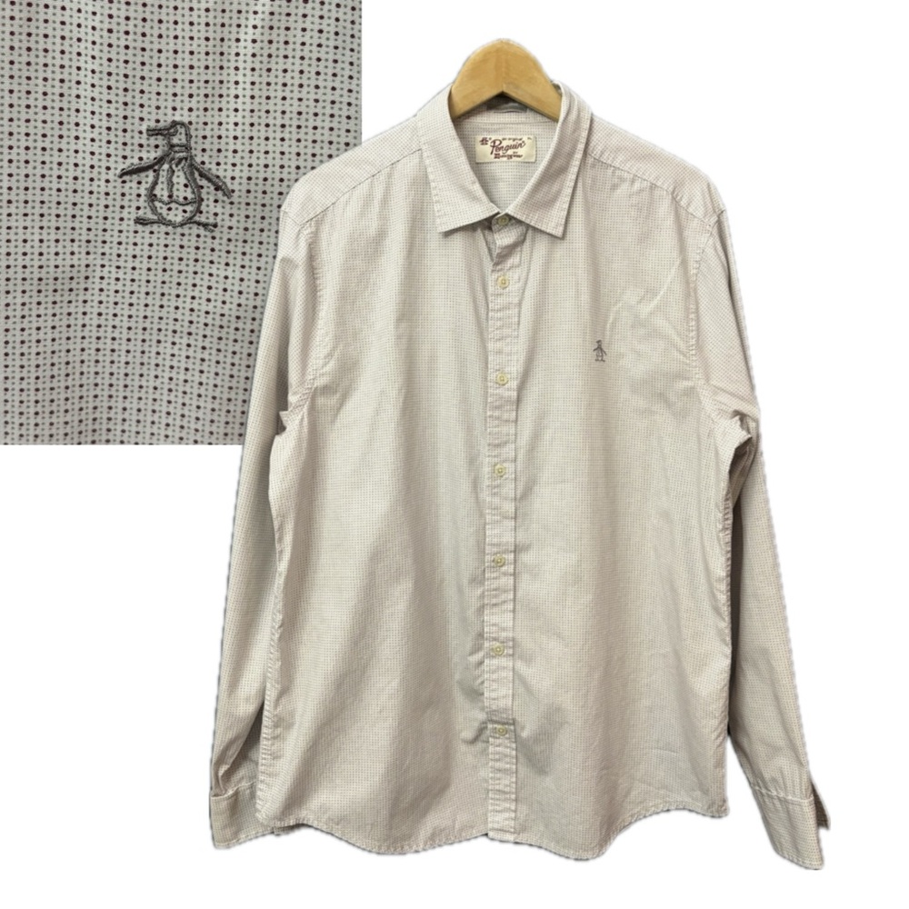 Penguin by Munsingwear Men's Long Sleeve Button up Shirt Size XL Business Casual